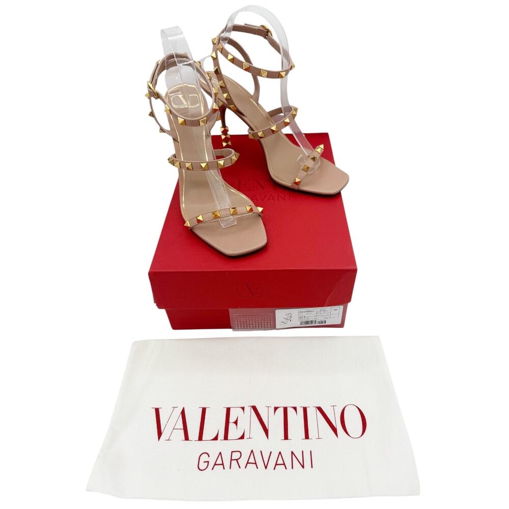 Valentino Garavani Rockstud No Limit High Heel Strap Sandals Size 39.5 US 9.5
